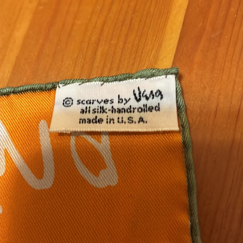 Vintage Vera, Colorful Abstract Art Silk Scarf, made in USA - Picture 9 of 10